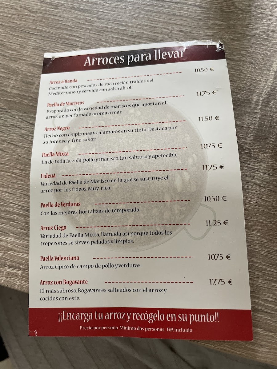 Menu Arroceria El Rincon De Tres Cantos-1