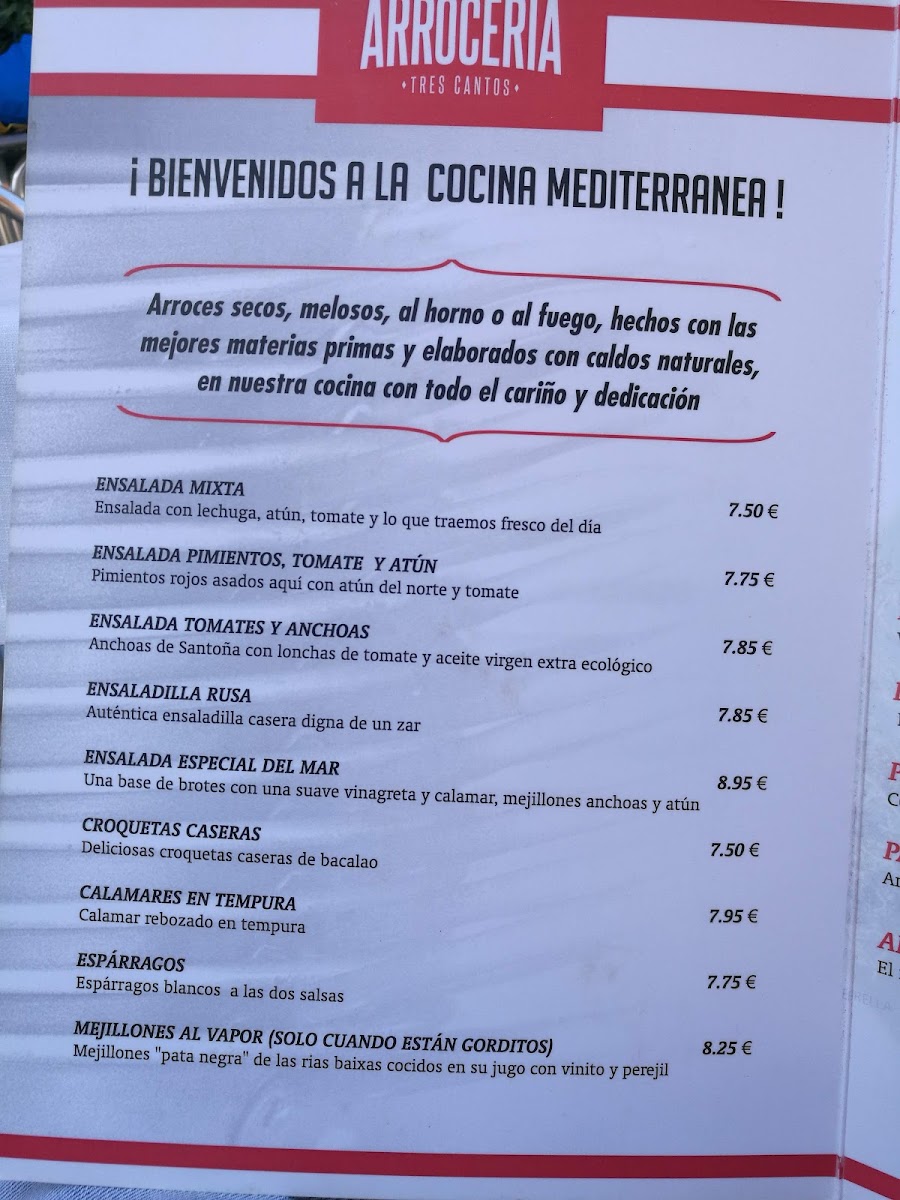 Menu Arroceria El Rincon De Tres Cantos-5